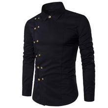 Load image into Gallery viewer, 2019 Men's Shirts Long-Sleeved Top-blouse Casual Fake Two Piece Brand Bussiness Dress Shirts Autumn Solid Cotton Formal Clothig