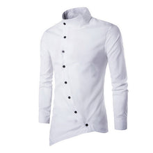 Load image into Gallery viewer, 2019 Men's Shirts Long-Sleeved Top-blouse Casual Fake Two Piece Brand Bussiness Dress Shirts Autumn Solid Cotton Formal Clothig
