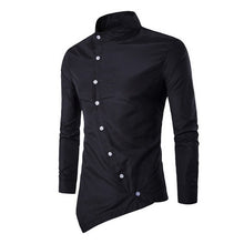 Load image into Gallery viewer, 2019 Men's Shirts Long-Sleeved Top-blouse Casual Fake Two Piece Brand Bussiness Dress Shirts Autumn Solid Cotton Formal Clothig
